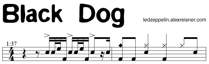 Black Dog Drum Chart